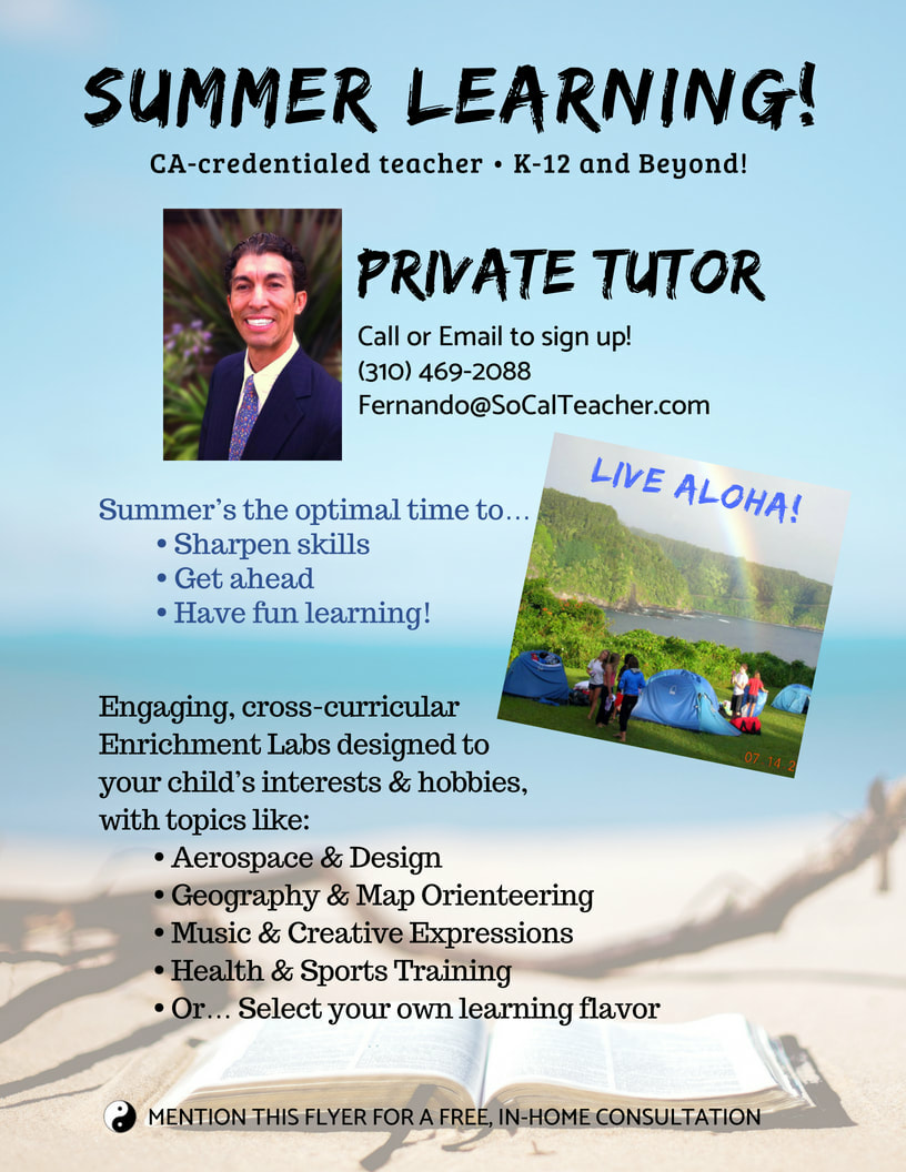 SoCalTeacher private tutoring in the South Bay, El Segundo, Manhattan Beach, Redondo Beach